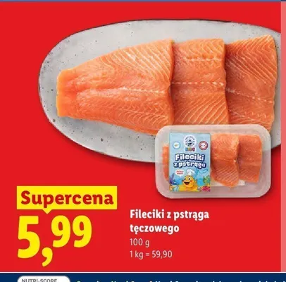 Fileciki z pstrąga tęczowego Targ Rybny Lidla promocja w Lidl