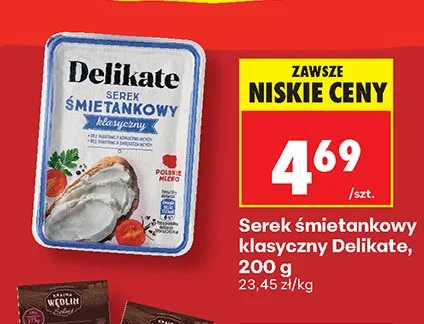 Serek śmietankowy klasyczny Delikate promocja w Biedronka