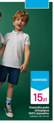 Koszulka polo chłopięca 100% bawełny promocja w Pepco