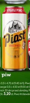 Piwo Piast Wrocławski promocja w Żabka