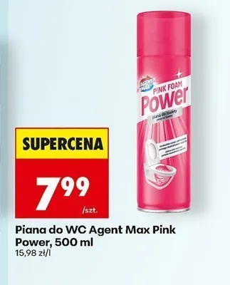 Piana do WC Agent Max Pink Power promocja w Biedronka