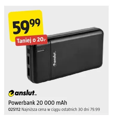 Powerbank 20 000mAh Anslut promocja w Jula