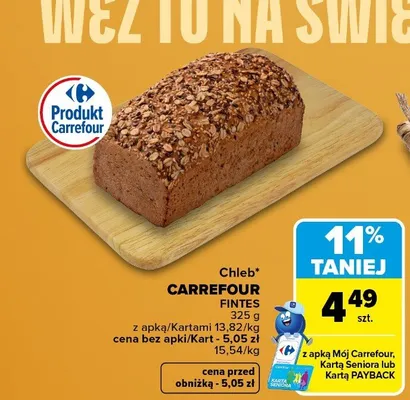 Chleb Carrefour Fintes promocja w Carrefour