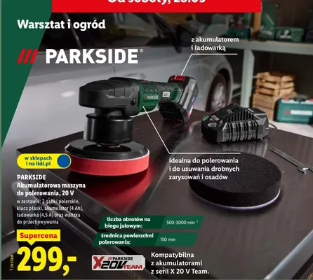 Akumulatorowa maszyna do polerowania, 20 V promocja w Lidl