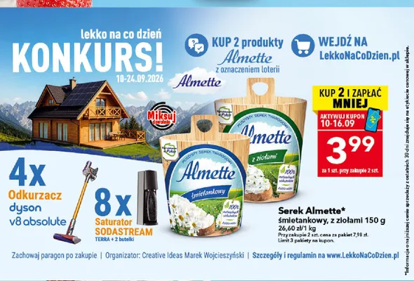 Serek Almette śmietankowy promocja w LEWIATAN