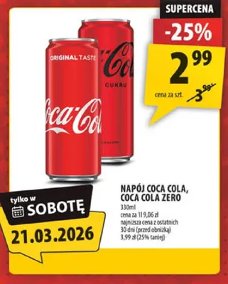 Napój coca cola promocja w Arhelan