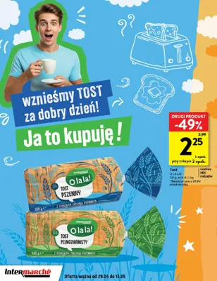 Tost pszenny O la la! Intermarché promocja w Intermarche