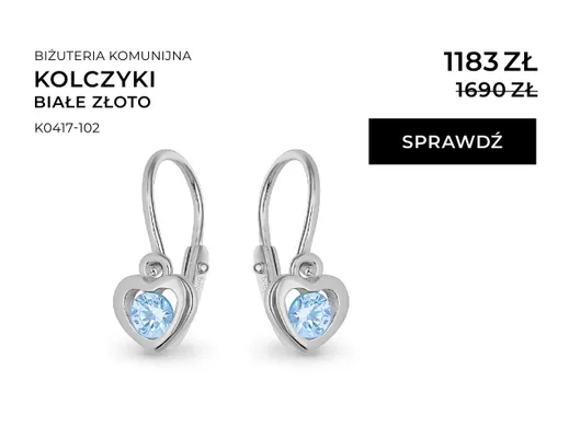 Kolczyki białe złoto promocja w Briju