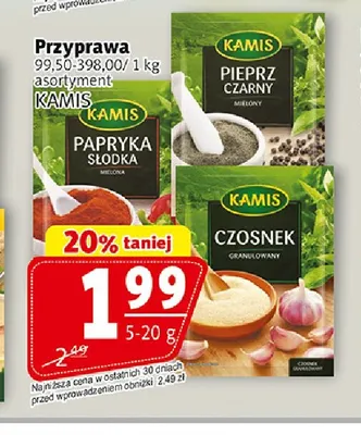 Przyprawa papryka słodka Kamis promocja w Prim Market