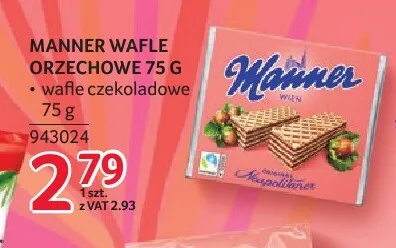 Wafle Manner czekoladowe promocja w Selgros