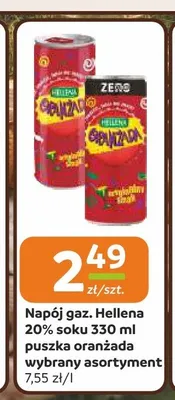 Napój gazowany Hellena oranżada promocja w Społem Częstochowa
