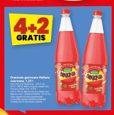 Oranżada gazowana Hellena czerwona promocja w Twój Market