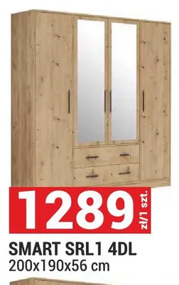 Szafa SMART SRL1 4DL 200x190x56cm promocja w Merkury Market