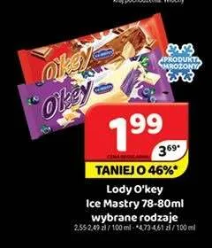 Lody Ice Mastry O'key promocja w Delfin