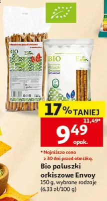Bio paluszki orkiszowe Envoy promocja w Auchan