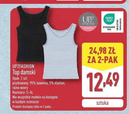 Top damski UP2FASHION 2-pak promocja w Aldi