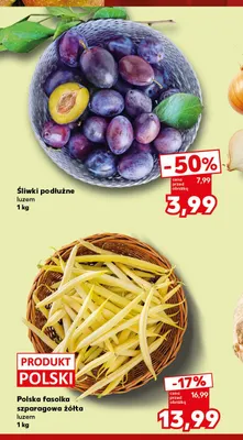 Śliwki podłużne promocja w Kaufland