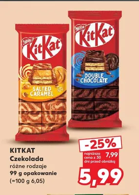 Czekolada KitKat Salted Caramel promocja w Kaufland