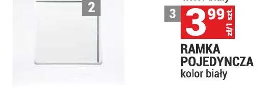 Ramka pojedyncza Simon 10 kolor biały promocja w Merkury Market