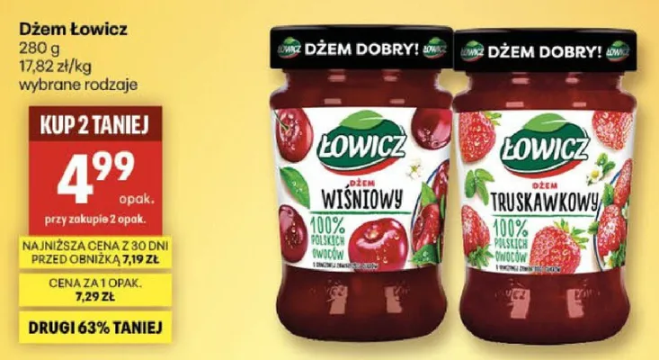 Dżem wiśniowy promocja w Delikatesy Centrum