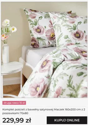 Komplet pościeli z bawełny satynowej Maczek home&you promocja w home&you