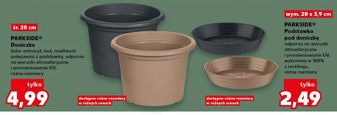 Podstawka Parkside pod doniczkę promocja w Kaufland