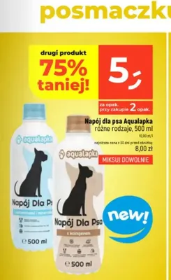 Napój dla psa Aqualapka z kolagenem promocja w Dealz