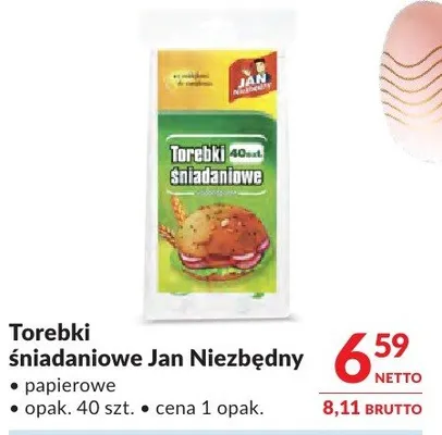 Torebki śniadaniowe Jan Niezbędny promocja w Makro