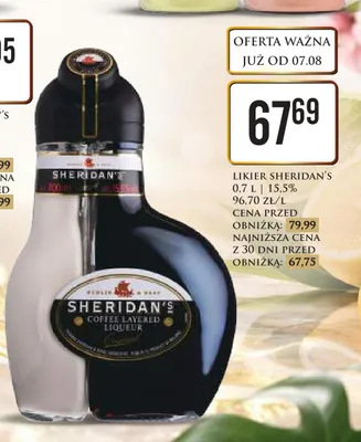 Likier Sheridan's Coffee Layered Liqueur promocja w Dino