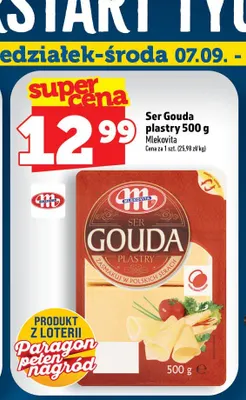 Ser gouda w plastrach Mlekovita promocja w TOPAZ
