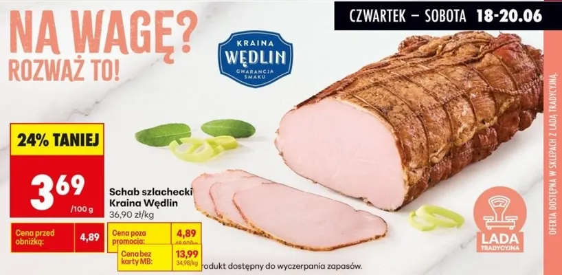 Schab szlachecki Kraina Wędlin promocja w Biedronka