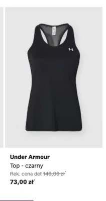 Top czarny Under Armour promocja w Lounge by Zalando
