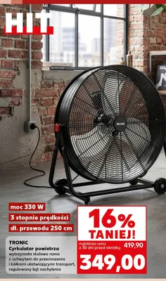 Cyrkulator powietrza TRONIC moc 330W promocja w Kaufland