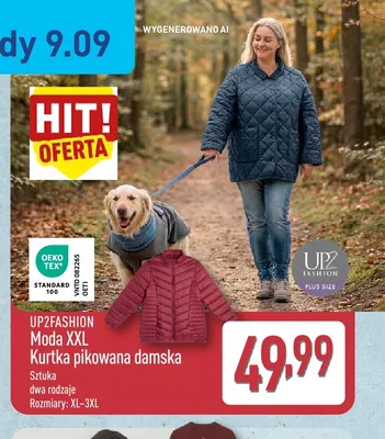 Kurtka pikowana damska Moda XXL UP2FASHION promocja w Aldi