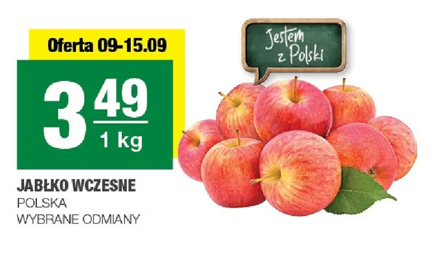 Jabłka wczesne polskie promocja w SPAR
