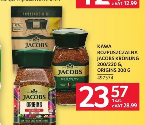 Kawa rozpuszczalna Jacobs Krönung 200/220g promocja w Selgros