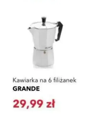 Kawiarka na 6 filiżanek Grande promocja w Nela