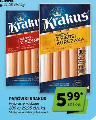 Parówki z piersi kurczaka Krakus promocja w ABC