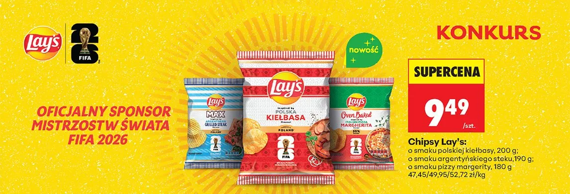 Chipsy o smaku polskiej kiełbasy promocja w Biedronka