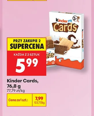 Wafelki Kinder Cards promocja w Biedronka