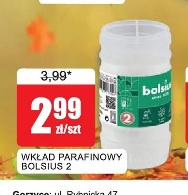 Wkład parafinowy Bolsius 2 promocja w Bingo