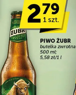 Piwo Żubr butelka zwrotna promocja w Euro Sklep