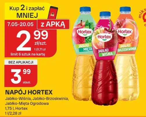 Napój Hortex jabłko-mięta ogrodowa promocja w Chorten