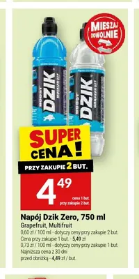 Napój Dzik Zero Grapefruit promocja w Twój Market