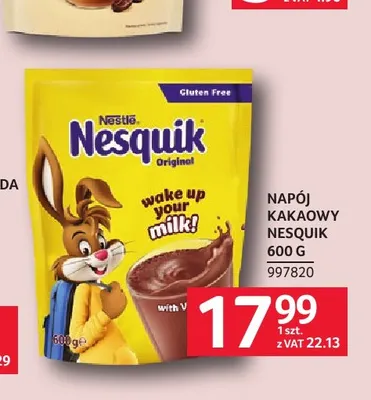 Napój kakaowy Nesquik promocja w Selgros