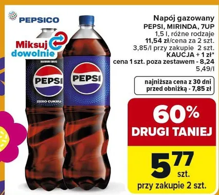 Napój gazowany różne rodzaje promocja w Carrefour