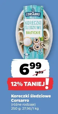 Koreczki śledziowe Corsarro różne rodzaje promocja w Netto