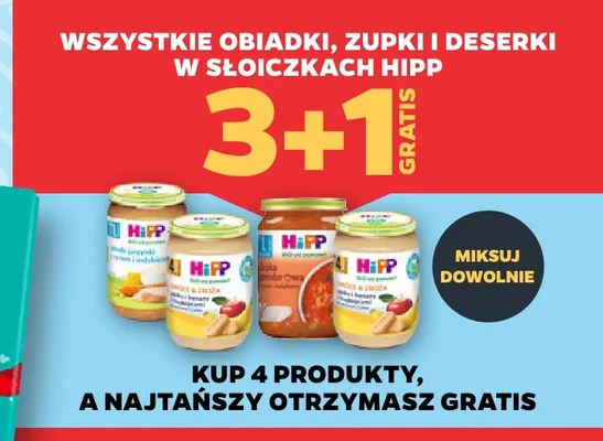 Obiadki, zupki i deserki w słoiczkach HiPP promocja w Netto