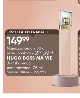 Woda perfumowana damska Hugo Boss Ma Vie promocja w Super-Pharm