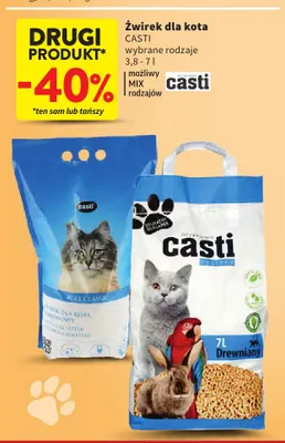 Żwirek dla kota Casti promocja w Intermarche